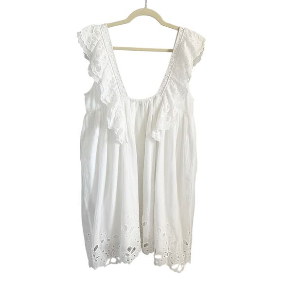 Mes Demoiselles Pallenis Embroidered Mini Dress White NWT XS - Picture 4 of 7